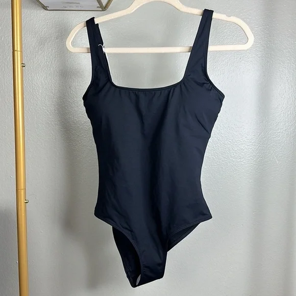 Everlane The Square-Neck One-Piece NWT In Black - Picture 2 of 5